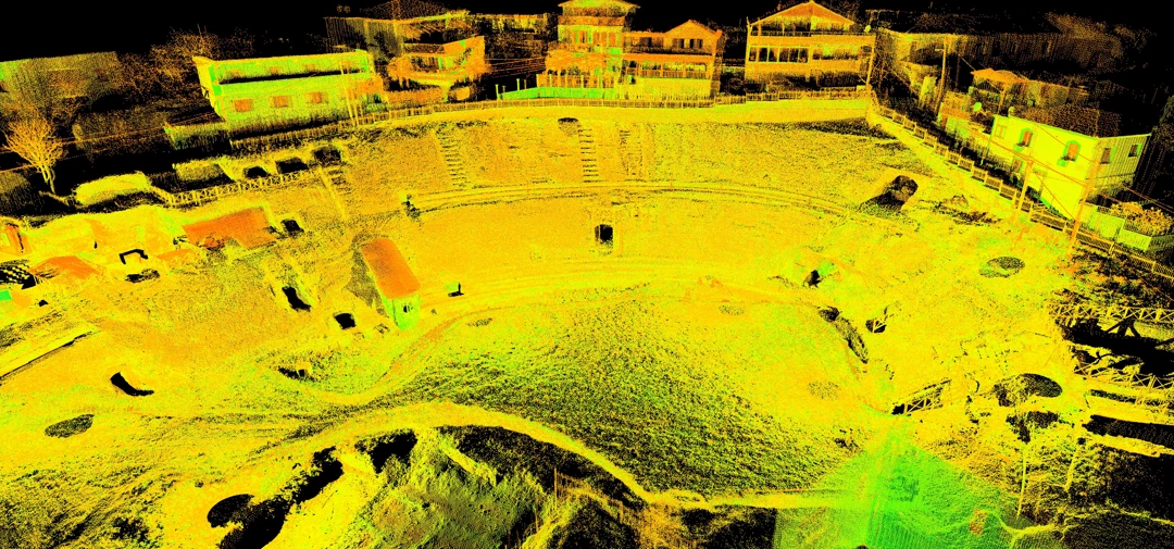 Rilievo laser scanner 3d anfiteatro romano Durazzo - Archimeter